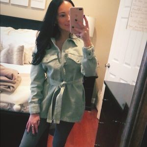 Zara Green Jean Jacket